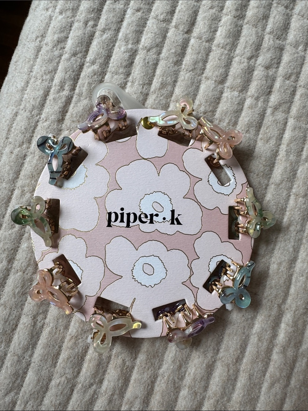 Piper Pastel Multicolor Butterfly Hair Clips - Set of 8
